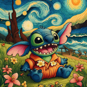 Stitch Van Gogh Style The Starry Night Press V1 | Iris DTF