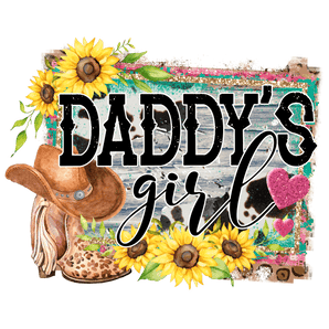 Daddy's Girl Sunflower Design - DTF Ready To Press