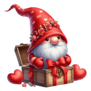 Gnome Gift Valentine's Day Design - DTF Ready To Press