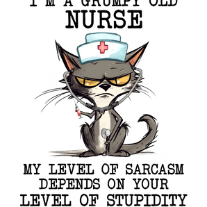 Cool Nurse Cat Design - DTF Ready To Press
