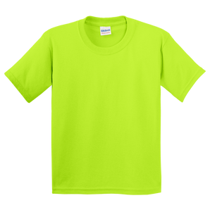 Gildan 5000B – Safety Green Size XS - Front View