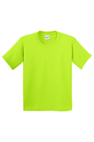 Gildan 5000B – Safety Green Size XS - Front View