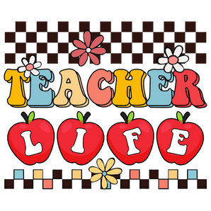 Retro Teacher Life DTF Design Ready to Press V1 | Iris DTF