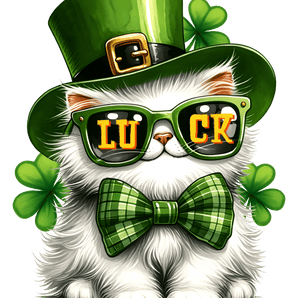 St. Patrick's Day Cool Lucky Cat Design | Iris DTF