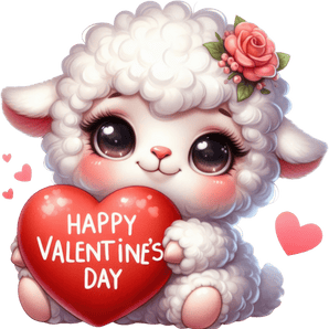 Happy Valentine's Day Sheep Design | Iris DTF