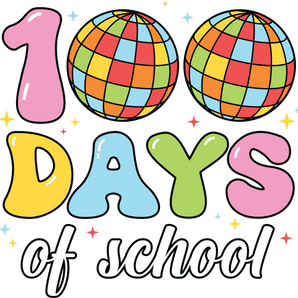 100 Days of School Party Disco Ball Design | Iris DTF
