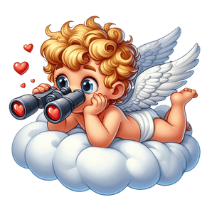 Baby Cupid Valentine's Day Design - DTF Ready To Press