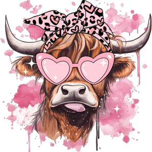 Farm Life Valentine's Day Cow Design | Iris DTF