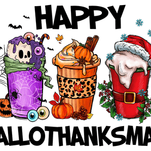 Happy HalloThanksMas Design - DTF Ready To Press