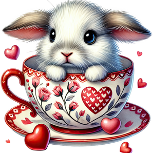 Happy Bunny Valentine's Day Design | Iris DTF
