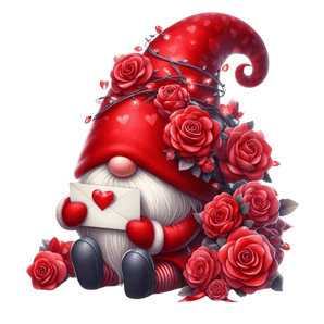 All Rose for You - Gnome Valentine's Day Design | Iris DTF