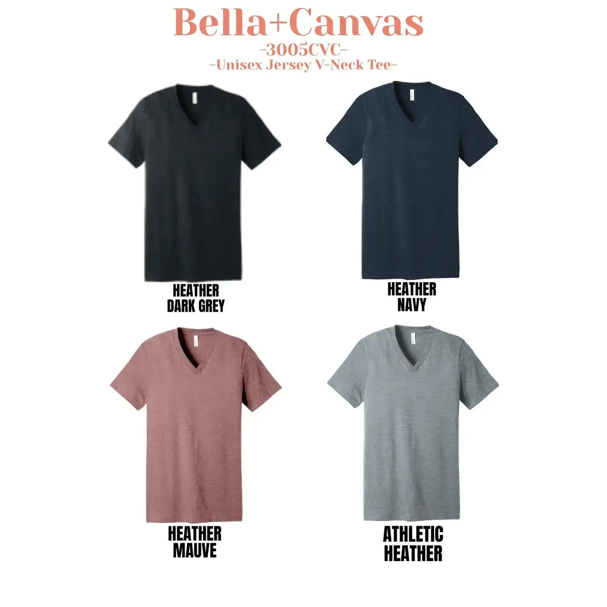 Bella + Canvas Unisex Jersey V-Neck Tee 3005CVC - Iris DTF 