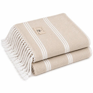 Cotton Blank Beach Towel - Classical Series Prewashed Peshtemal Towel 37" x 71" - Iris DTF 