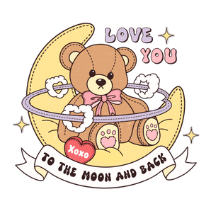 Love You to the Moon - Back Valentine's Design | Iris DTF