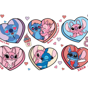 Lilo and Stitch - Happy Valentine's Day Design | Iris DTF