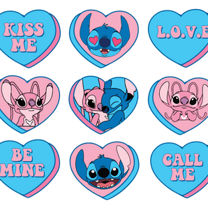Stitch Valentine's Day - Call Me Couple Design | Iris DTF