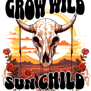 Grow Wild Sun Child Design - DTF Ready To Press