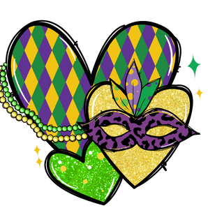Mardi Gras Party Mask Design - DTF Ready To Press