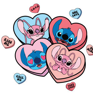 Lilo and Stitch - Valentine's Kiss Me Design | Iris DTF