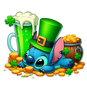 Disney Lilo Stitch Saint Patrick's Day Design | Iris DTF