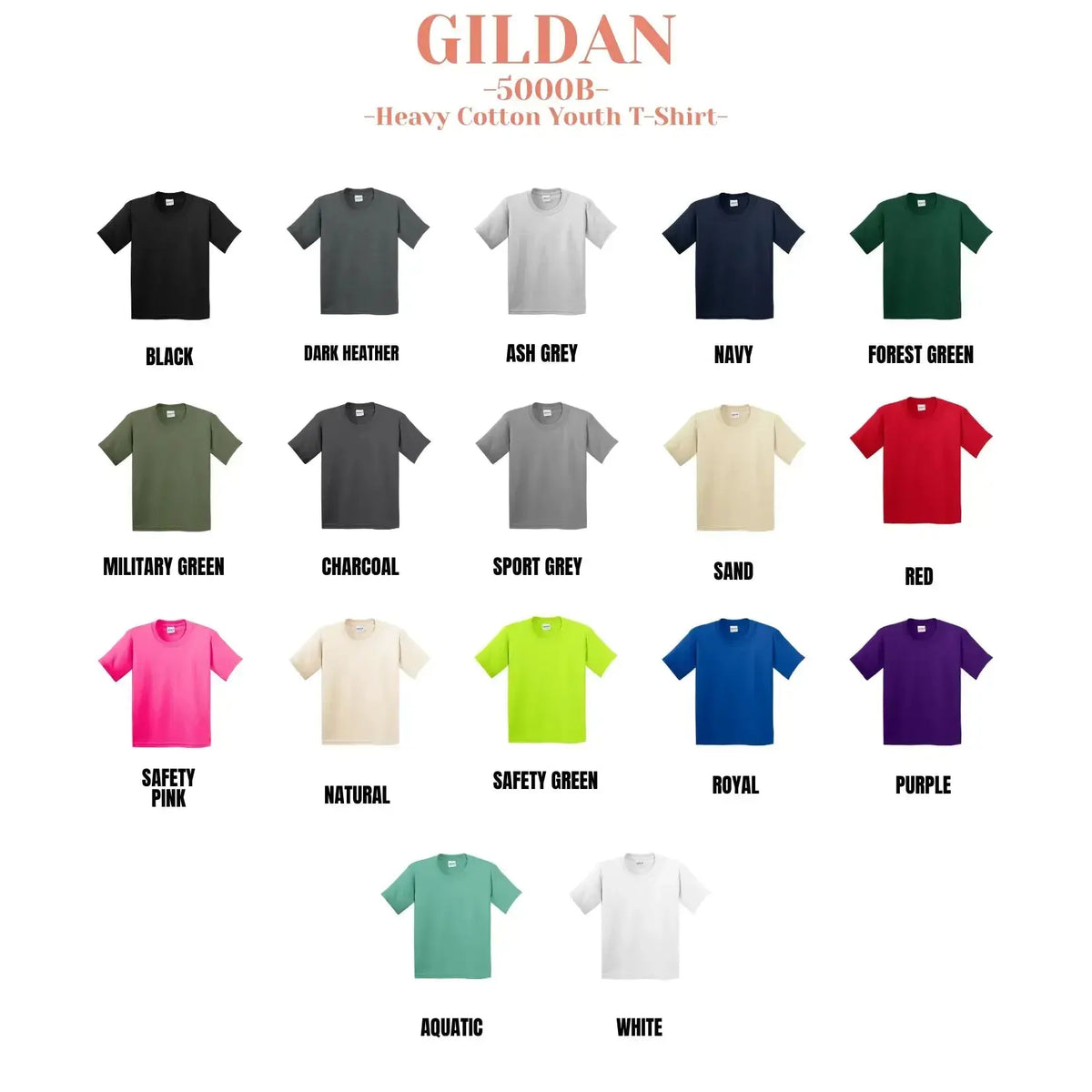 Gildan 5000B Heavy Cotton Youth T-Shirt - Iris DTF 