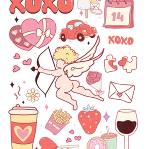 XOXO Cupid Valentine's Day Design | Iris DTF