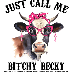 Sassy Cow Design - DTF Ready To Press