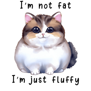 Fluffy Cat Design - DTF Ready To Press