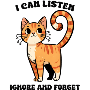 Sarcastic Orange Cat Design - DTF Ready To Press