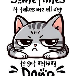Tired Kitten Design - DTF Ready To Press