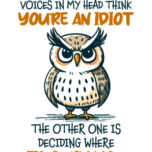 Funny Owl Design - DTF Ready To Press