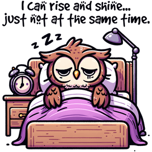 Tired Owl Design - DTF Ready To Press
