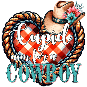 Cupid Aim for a Cowboy Western Design | Iris DTF