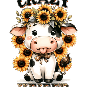Crazy Heifer Cow Western Design - DTF Ready To Press