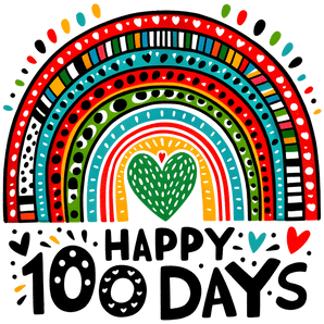 Happy 100 Days School Rainbow Design | Iris DTF