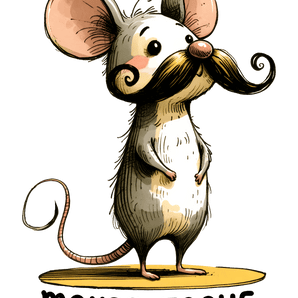 Mouse-Tache Design - DTF Ready To Press