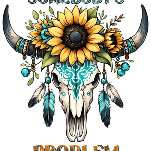 Somebody's Problem Cow Design - DTF Ready To Press