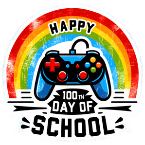 Happy 100th Day of School Rainbow - DTF Ready | Iris DTF