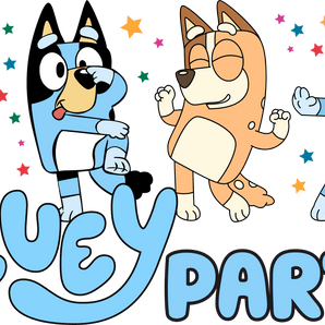 Bluey Party Design - DTF Ready To Press