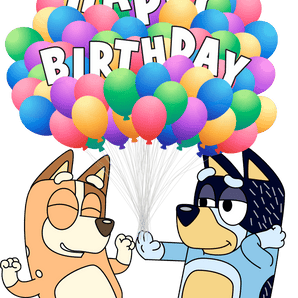 Happy Birthday Bluey Design - DTF Ready To Press