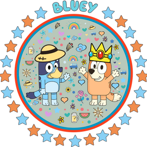 Bluey And Bingo Party Design - DTF Ready To Press
