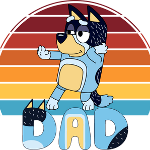 Bluey Dad Bandit Design DTF-Ready to Press | Iris DTF