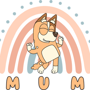 Bluey Mum Chilli Dance Design - DTF Ready To Press
