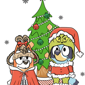 Bluey Christmas Design DTF-Ready to Press (V5) | Iris DTF