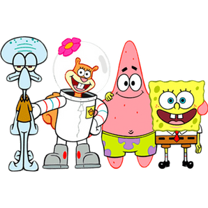 Sponge Bob Friends Cartoon Design - DTF Ready To Press