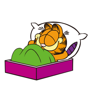 Sleeping Garfield Cartoon Design - DTF Ready To Press