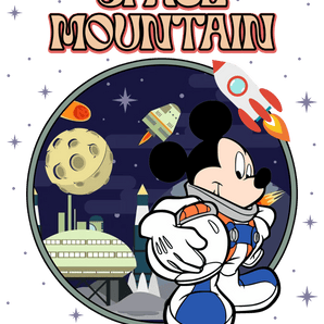 Disney Mickey Mouse - Space Mountain Design | Iris DTF