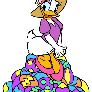 Easter Daisy Duck Disney Design - DTF Ready To Press