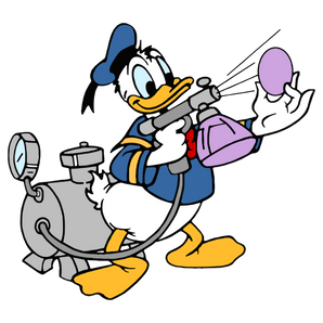 Donald Duck Paint Egg Easter Design | Iris DTF
