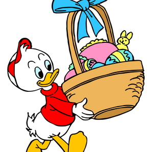 Disney Huey Duck Easter Design - DTF Ready To Press